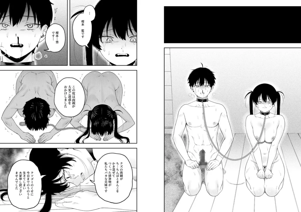 双子の兄妹強●近親相姦つがいじめ サンプル8番画像（エロ同人漫画）