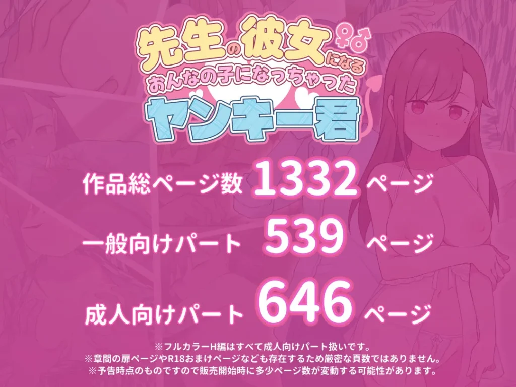 同人作品「先生の彼女になる女の子になっちゃったヤンキー君 総集編完全版」のサンプル画像11（ツキギ／d_583742）